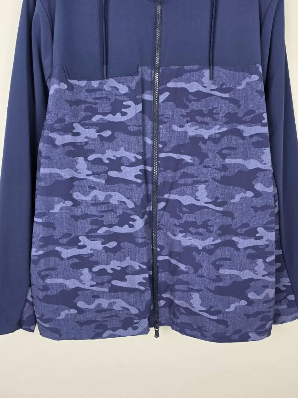 Johnnie-O Callahan Hooded Performance Camo Jacket Nylon Navy Blue Size XXL